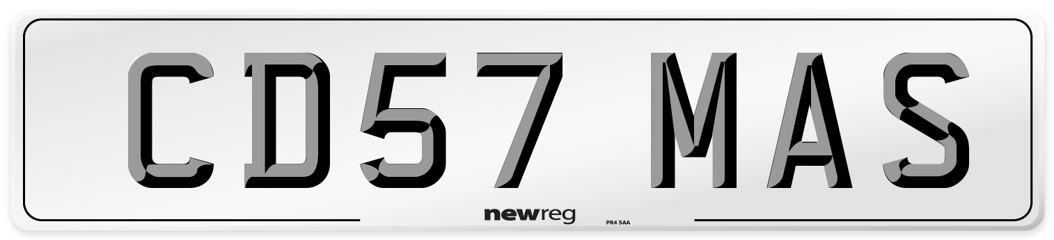 CD57 MAS Number Plate from New Reg